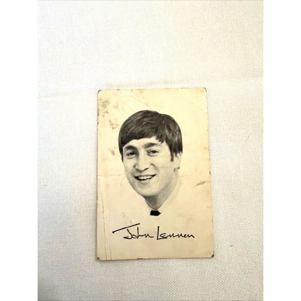 Vintage Reversible Tops Card John Lennon Ringo Starr has spots 2 Postcards